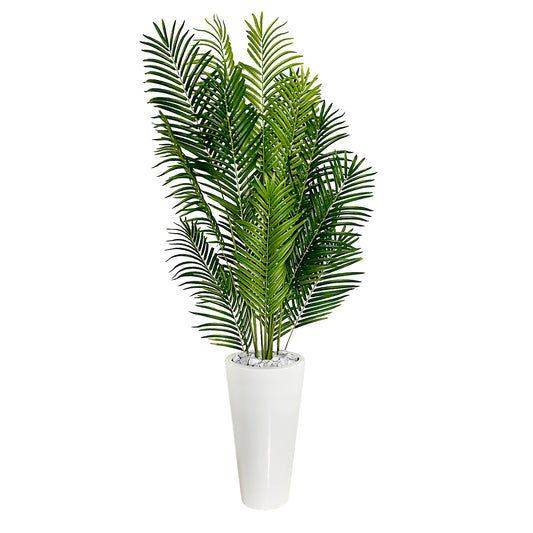 Maceta Coni con Palma Areca Artificial